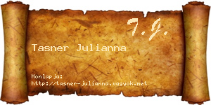 Tasner Julianna névjegykártya